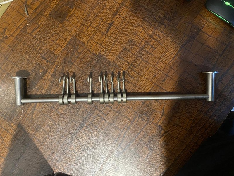 Wall-Mounted Stainless Steel Hook Rack